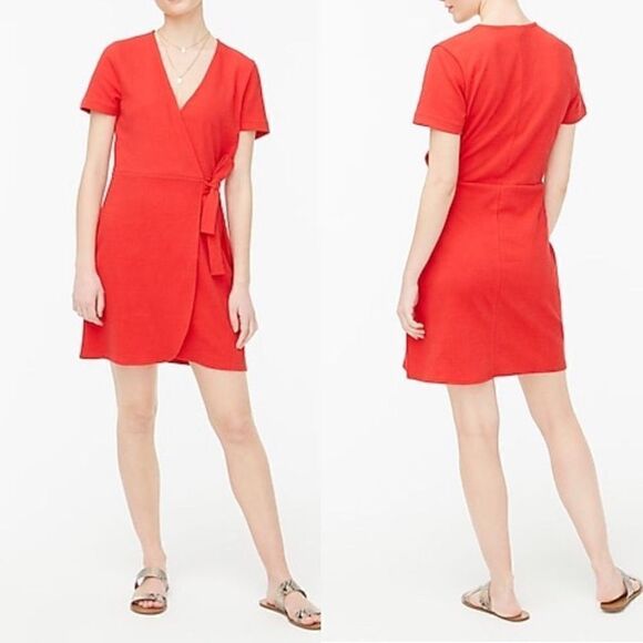 J. Crew | Textured Knit Wrap Dress - Picture 1 of 8